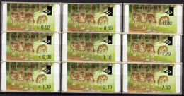 Finland - 2002 - Wolves - Canis Lupus - Mint ATM Self-adhesive Stamp Set (EUR) - Automatenmarken [ATM]