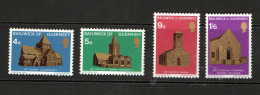 GUERNSEY- Pre-Decimal - Christmas Stamps - Churches- Complete 4V 1970 MNH Set - Guernesey
