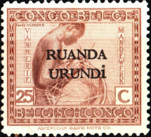 RUANDA-URUNDI, RITRATTI DI INDIGENI, 1924, NUOVI (MLH*) Mi:RW-U 6I, Scott:RW-U 11, Yt:RW-U 54 - Ungebraucht