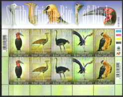 South Africa - 2008 Big Five Birds Sheet (**) # SG 1664-1668 - Grues Et Gruiformes