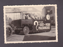 Photo Originale Vintage Snapshot Phalsbourg Moselle Fete Char Ci Git La Societe De Musique Phalsbourgeoise - Lieux