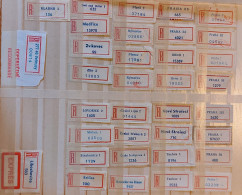 Czechoslovakia Czech Rep Small Lot Registered Labels R Labels - Collections, Lots & Series