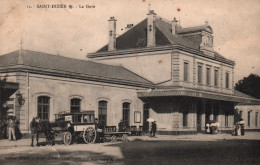 St Saint-Dizier (Haute-Marne, 52) La Gare (extérieure) Diligence - Edition Balland - Carte N° 12 - Stations - Zonder Treinen