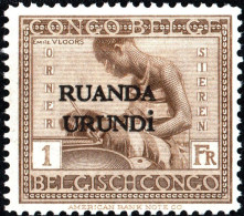 RUANDA-URUNDI, RITRATTI DI INDIGENI, 1924, NUOVI (MLH*) Mi:RW-U 14I, Scott:RW-U 19, Yt:RW-U 58 - Neufs
