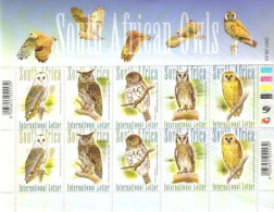 South Africa - 2007 Owls Sheet (**) # SG 1664-1668 - Eulenvögel