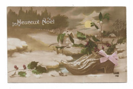 CPA HEUREUX NOEL / PAYSAGE HIVERNAL - SABOT - GUI ET HOUX - Andere & Zonder Classificatie