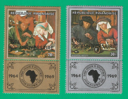 Rwanda 1974 Year ,mint Stamps MNH(**) Mi.# 671-672  OVPT - Unused Stamps