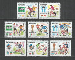 Rwanda 1978 Year ,mint Stamps MNH(**) Mi.# 944-951 Soccer - Nuevos