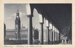 Hamburg Rathaus Mit Alsterarkaden Gl1938 #D1388 - Sonstige & Ohne Zuordnung