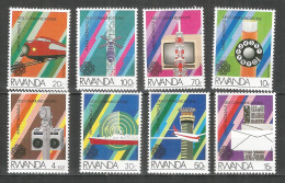 Rwanda 1984 Year ,mint Stamps MNH(**) Mi.# 1259-1266 Trains - Unused Stamps