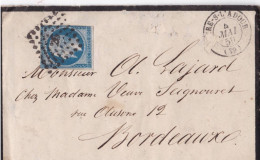 LAC 14A PC 26 Aire Sur Adour Pour Bordeaux  1859  Ambulant De Jour Au Verso - 1849-1876: Classic Period