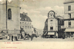 LE MANS  Rue Gambetta Animée Commerces Gtand Bazar  Pubs Attelage RV - Le Mans