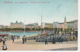 Hamburg Am Jungfernstieg Anlegeplatz Der Alsterboote Ngl #218.705 - Altri & Non Classificati