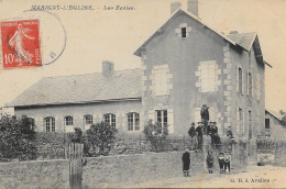 CPSM  -(Dep. 58) - MARIGNY - L'EGLISE - LES ECOLES - ENFANTS - BELLE CARTE - - Autres & Non Classés