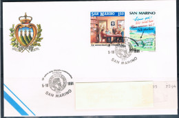 SAN MARINO 1991 - 13' Salone Filatelia  " Foggia '91 ", Annullo Speciale. - Exposiciones Filatélicas