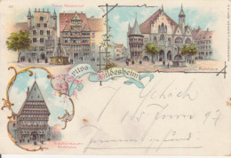 Hildesheim Litho Haus Wedekind Rathaus Und Knochenhauser-Amtshaus Gl1897 #220.279 - Other & Unclassified