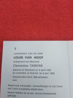 Doodsprentje Louis Van Hoof / Boechout 6/4/1922 Hamme 6/6/1988 ( Clementine Tassyns ) - Religión & Esoterismo