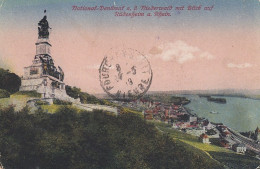 National-Denkmal A.d.Niederwald Blick Auf Rüdesheim Am Rhein Gl1919 #D3345 - Andere & Zonder Classificatie