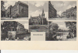 Gelsenkirchen Mehrbildkarte Rathaus Stadtgarten Schloß Berge Gl1952 #221.101 - Autres & Non Classés