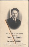 Oorlogsslachtoffer : 1943, Marcel Devos, Verhaest, Rumbeke, Dessau (Duitsland) - Devotieprenten