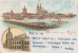 Köln Litho Panorama Und Rathaus Gl1899 #220.303 - Andere & Zonder Classificatie