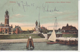 Kiel-Holtenau Landungsbrücke Und Kaiser Wilhelm-Denkmal Gl1905 #220.340 - Other & Unclassified