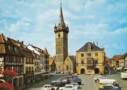 Obernai (Els.) Place De La Mairie Et La Tour Kappel Ngl #G4786 - Otros & Sin Clasificación