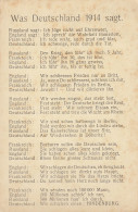 1.WK Was Deutschland 1914 Sagt. Gl1915 #D4895 - Otros & Sin Clasificación