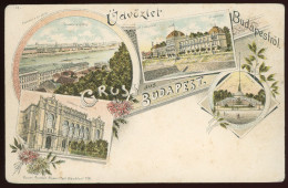 BUDAPEST 1896. (!!) . Vintage Litho Postcard, Vorlaufer - Hungary
