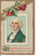 George Washington Portrait Mit Kirschen Dekoriert Gl192? #221.607 - Hombres Políticos Y Militares