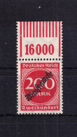 Deutsches Reich Dienstmarken 78W OR 1'11'1 Postfrisch #RD038 - Officials