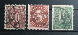 Deutsches Reich Dienstmarke 66-68 Gestempelt #RU327 - Dienstmarken