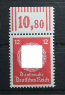 Deutsches Reich Dienstmarken 172W OR 2'9'2 Postfrisch Oberrand #TN568 - Officials