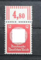 Deutsches Reich Dienstmarken 172 W OR 2'9'2 Postfrisch Oberrand #TN586 - Servizio