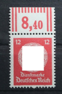 Deutsches Reich Dienstmarken 172 W OR 2'9'2 Postfrisch Oberrand #TN589 - Dienstmarken