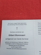 Doodsprentje Gilbert Blommaert / Hamme 4/2/1928 Sint Niklaas 26/3/2003 ( Cecile De Smet ) - Religión & Esoterismo