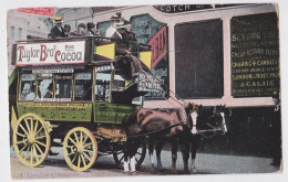 A London Omnibus Transport Diligence Taxi Attelage De Cheval Horse Cart Nestlé Milk Taylor Bros Cocoa Cacao - Altri & Non Classificati