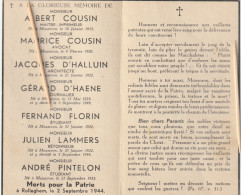 Oorlogsslachtoffer : 1944, Rolleghem, Rollegem, Cousin, D'Halluin, D'Haene, Florin, Lammers, Pintelon, Mouscron - Santini