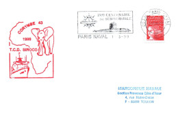 ENVELOPPE AVEC CACHET T.C.D. SIROCO 1999 - CORYMBE 43 - LE 01/03/99 - Poste Navale