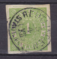 Württemberg 1869 Mi. 36a, 1 Kr. Ziffer Im Oval Deluxe (Sideways) REUTLINGEN Cancel (2 Scans) - Oblitérés