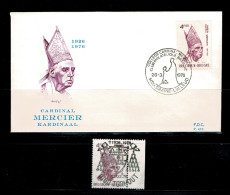 1976 1798  FDC BRAIN-L'ALLEUD & Timbre MNH Met 1édag Stempel Torhout : " Cardinal Mercier (1851-1926)  " - 1971-1980