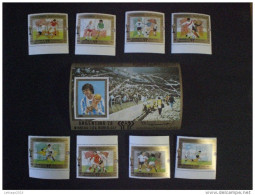 STAMPS YEMEN 1980 FOOTBALL WORLD CHAMPIONSHIP ARGENTINA 78 MICHEAL CATALOGUE 1619/1626, SHEET 1628 MNH - Yémen