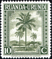 RUANDA-URUNDI, FLORA, PALMA DA OLIO, 1942, NUOVI (MLH*) Mi:RW-U 80A, Scott:RW-U 69, Yt:RW-U 127 - Unused Stamps