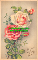 R528268 Bonne Fete. Roses. Superluxe. Postcard - World