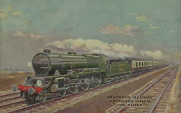 Southern Railway - Continental Express "Lord Nelson" - Tuck's Post Card - Trains