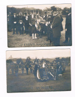 2  Cartes Photos - LE GENERAL FAYOLLE Reçoit Des Fleurs + Hommage Aux Morts - Weltkrieg 1914-18