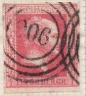 ALTDEUTSCHLAND , PREUSSEN, 1857, MI 6 A, 1 SGR, KÖNIG FRIEDRICH WILHELM LV, GESTEMPELT, OBLITERE - Usados