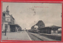 Carte Postale 61. Surdon La Gare  Train Vapeur    Très Beau Plan - Andere & Zonder Classificatie