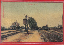 Carte Postale Gaufrée 61. Surdon La Gare  Train Vapeur    Très Beau Plan - Andere & Zonder Classificatie