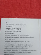 Doodsprentje Basiel Symoens / Hamme 27/1/1914 - 21/6/1991 ( Maria Ruys ) - Religion &  Esoterik